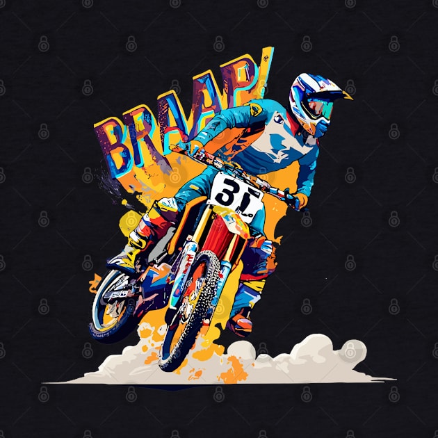 "BRAAAP Motocross Urban Fury"- Dirt Bike Racing by stickercuffs